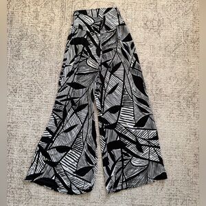 CLARA SUNWOO Monochrome Geometric Print Pants